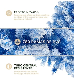 Foto 3 | Foto 3 | Árbol Navideño Xtellar Nevado Azul Vibrante 1.8m Estilo Himalaya, 780 Ramas Frondosas