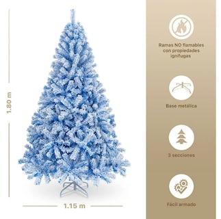 Foto 4 | Foto 4 | Árbol Navideño Xtellar Nevado Azul Vibrante 1.8m Estilo Himalaya, 780 Ramas Frondosas