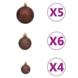 Foto 3 | Foto 3 | Árbol De Navidad Vidaxl De 47.2 Pulgadas Con 150 Luces Led Y Juego De Bolas - Venta Internacional.