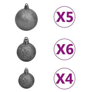 Foto 6 | Foto 6 | Árbol De Navidad Artificial Vidaxl Con Led Y Juego De Bolas - Venta Internacional.