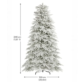 Foto 2 | Foto 2 | Árbol De Navidad Premium Nevado Con Piñas 2.40 M X 1.00 M – Realista Elegante Y Duradero Kyuden Home