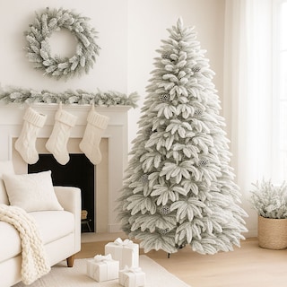 Foto 4 | Foto 4 | Árbol De Navidad Premium Nevado Con Piñas 2.40 M X 1.00 M – Realista Elegante Y Duradero Kyuden Home