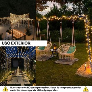 Foto 6 | Foto 6 | Serie Navideña 200 Leds 10 Mts color Blanco Cálido Dosyu