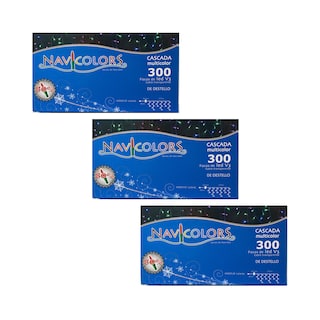 Foto 1 | Foto 1 | Serie Navideña Luz Led Multicolor Destellos Navicolors 300 Focos 3.25 M Paquete 3 Pz
