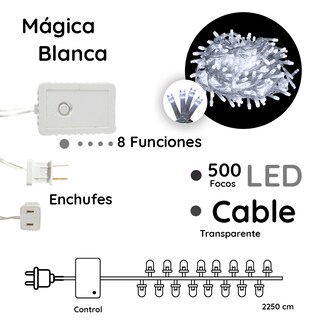 Foto 2 | Foto 2 | Serie Navideña Mágica Luz Led Blanca Navicolors 500 Focos 23 M