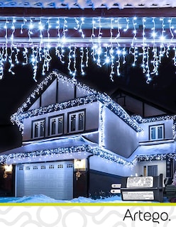 Foto 5 | Foto 5 | Luces de Navidad Tipo Cascada Artego 192 Led Luz Cálida