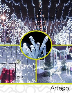 Foto 6 | Foto 6 | Luces de Navidad Serie de 500 LED Luz Blanca Artego Uso Interior Exterior