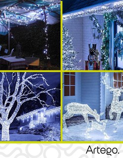 Foto 7 | Foto 7 | Luces de Navidad Serie de 500 LED Luz Blanca Artego Uso Interior Exterior