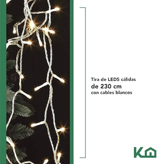Foto 5 | Foto 5 | Serie de Luces Navideñas KingsHouse 250 Leds Luz Cálida 23 m