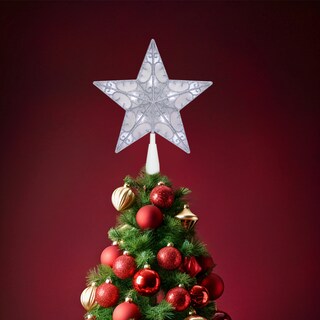 Foto 7 | Foto 7 | Estrella Punta de Árbol Navideño Plateada Luz Led Blanca 23 cm