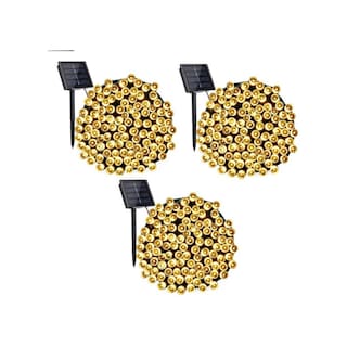 Foto 1 | Foto 1 | Paquete De Guirnaldas Solares, 3 Unidades, 20 M, 200 Led, Blanco Cálido - Venta Internacional.