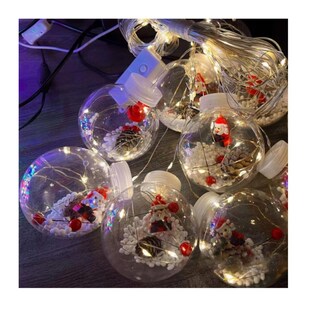 Foto 3 | Foto 3 | Cortina Led Con Luces Navideñas, 3 M, 10 Bolas, Transparente - Venta Internacional.