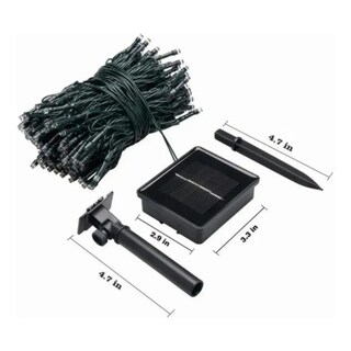 Foto 4 | Foto 4 | Guirnalda Navideña Con Luces Solares, 10 Metros, 100 Led, Paquete De 2 Unidades - Venta Internacional.