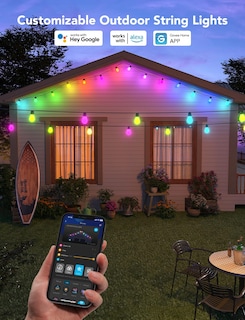 Foto 4 | Foto 4 | Guirnalda De Luces Para Exteriores Govee H7020 Rgbic, Blanco Cálido, 14,6 M - Venta Internacional.