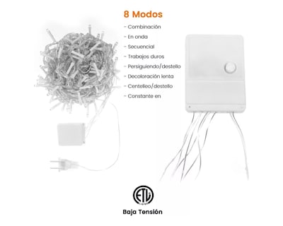 Foto 5 | Foto 5 | Serie Navideña 300 Luces Led Decorativa Multicolor 12 m