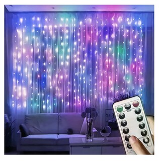 Foto 4 | Foto 4 | Cortinas Serie De Luces 300 Led Decorativas Usb 3 X 3 M Tricolor