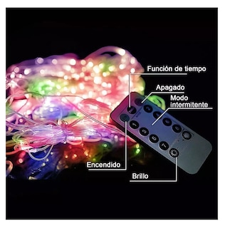 Foto 5 | Foto 5 | Cortinas Serie De Luces 300 Led Decorativas Usb 3 X 3 M Tricolor