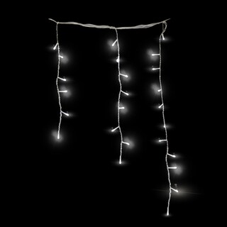 Foto 1 | Foto 1 | Serie Cascada Navideña 300 Luces Led Luz Blanca 6.5 Metros 1 Función Destello