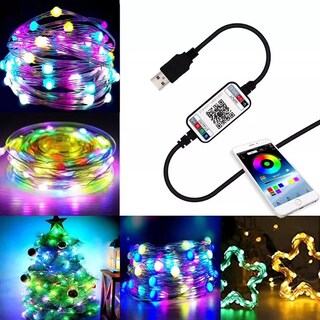 Foto 2 | Foto 2 | Tira Led De 5m RGB-USB Con Bluetooth Impermeable- Control Por Aplicación-Para Decoración Navideña.