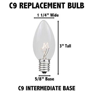 Foto 5 | Foto 5 | Juego De Guirnaldas Navideñas Novelty Lights C9, Transparentes, 7 W, 25 M - Venta Internacional.