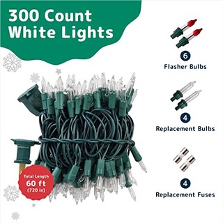 Foto 2 | Foto 2 | Luces Navideñas Prextex 18 M 300, Color Blanco Transparente, Impermeable - Venta Internacional.