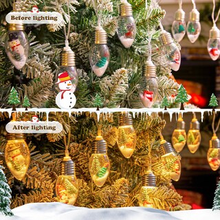 Foto 2 | Foto 2 | Luces Navideñas En Forma De Bola De Nieve Brightown De 7.5 Pies Con Adornos - Venta Internacional.