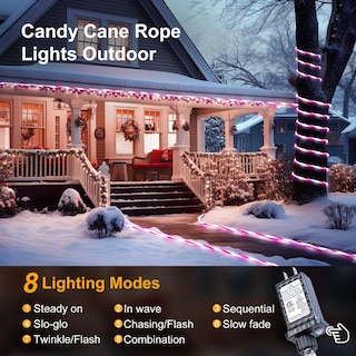 Foto 5 | Foto 5 | Christmas Lights Minetom, 66 Pies, 400 Led, Bastones De Caramelo, Cuerda Blanca - Venta Internacional.