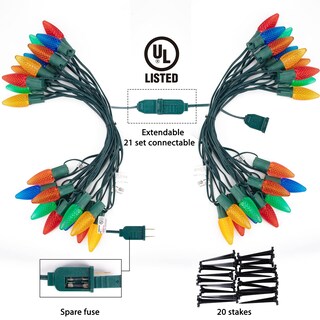 Foto 4 | Foto 4 | Luces Navideñas Para Caminos Brightown C9, 7,8 M, 20 Led, Multicolor - Venta Internacional.