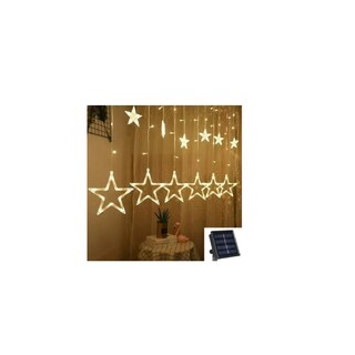 Foto 1 | Foto 1 | Guirnalda Solar Con Forma De Cascada Con Forma De Estrella Cálida, 5 M - Venta Internacional.