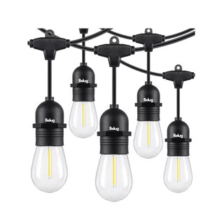 Foto 1 | Foto 1 | Guirnalda De Luces 24 Focos Exterior Led Impermeable 14.6m, Belug Negro