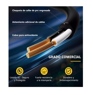 Foto 3 | Foto 3 | Guirnalda De Luces 24 Focos Exterior Led Impermeable 14.6m, Belug Negro