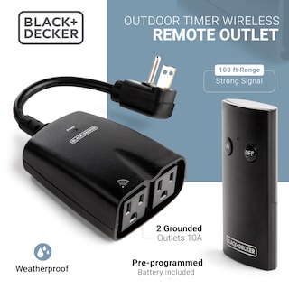 Foto 2 | Foto 2 | Set De Enchufes Inalámbricos Para Exteriores Black+decker Con Control Remoto - Venta Internacional.
