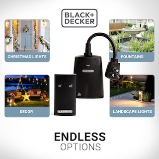 Foto 3 | Foto 3 | Set De Enchufes Inalámbricos Para Exteriores Black+decker Con Control Remoto - Venta Internacional.