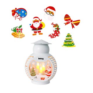 Foto 2 | Foto 2 | Linterna Led Navideña Belug Festiva-santa Claus Diseño De Copo Blanco