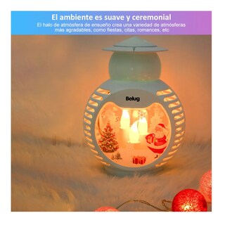 Foto 3 | Foto 3 | Linterna Led Navideña Belug Festiva-santa Claus Diseño De Copo Blanco