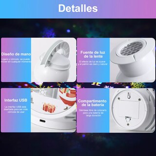Foto 5 | Foto 5 | Linterna Led Navideña Belug Festiva-santa Claus Diseño De Copo Blanco