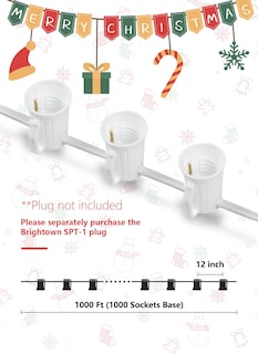 Foto 4 | Foto 4 | Juego De Enchufes Para Luces Navideñas, 1000 Pies, C9/e17, De Calidad Comercial - Venta Internacional.
