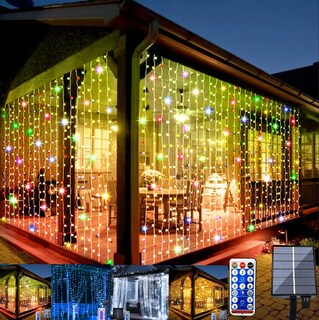 Foto 2 | Foto 2 | Xtellar Cortina De Luces Solares 300led Para Exteriores -adorno Mágico Para Jardín Y Navidad