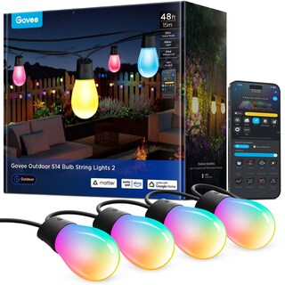 Foto 1 | Foto 1 | Guirnalda De Luces Para Exteriores  Bombilla Govee S14  48 Pies  Smart Rgbic - Venta Internacional.