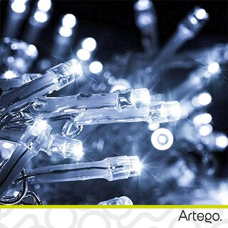 Foto 6 | Foto 6 | Luces Serie 200 Led Color Luz Blanca Color Cable Transparente Artego Interior Exterior Decoración Navidad Árbol Navidad