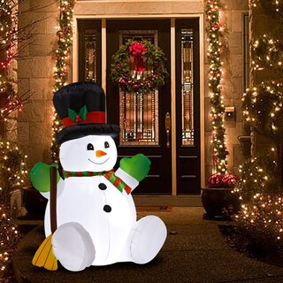 Foto 3 | Foto 3 | Inflable Navideño Muñeco de Nieve Sonriente Importadora La Merced con Iluminación Led