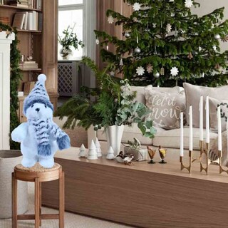 Foto 3 | Foto 3 | Adorno de Navidad Kyuden Home Blanco Oso con Gorro y Bufanda