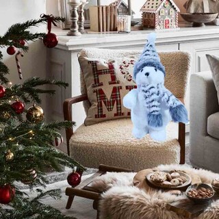 Foto 4 | Foto 4 | Adorno de Navidad Kyuden Home Blanco Oso con Gorro y Bufanda