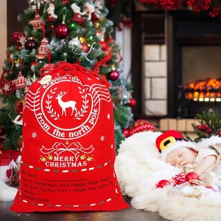 Foto 3 | Foto 3 | Bolsas De Regalo De Navidad Con Cordón, Bolsas De Regalo De Navidad Reutilizables