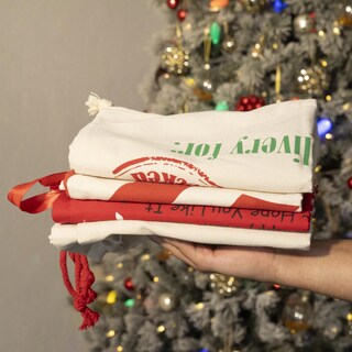 Foto 3 | Foto 3 | Bolsas De Regalo De Navidad Con Cordón, Bolsas De Regalo De Navidad Reutilizables