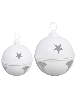 Foto 1 | Foto 1 | Cascabeles Navideños Gigantes Snow Set 2 Piezas Metal Pie De Árbol Centro De Mesa Decoración Navidad Huge Christmas