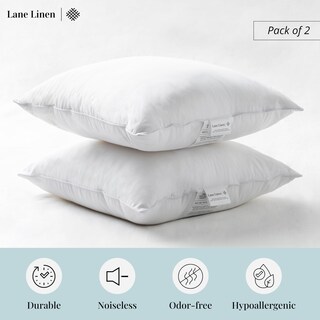 Foto 2 | Foto 2 | Insertos De Almohada Lane Linen 26 X 26 Cm, Paquete De 2 Unidades, Poliéster Blanco - Venta Internacional.