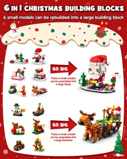 Foto 2 | Foto 2 | Calendario De Adviento D-fantix Christmas 2024 Con 24 Bloques De Construcción - Venta Internacional.