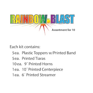 Foto 2 | Foto 2 | Surtido Para Fiestas Beistle Rainbow Blast Nochevieja Para 10 Personas - Venta Internacional.