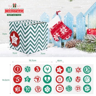 Foto 3 | Foto 3 | Calendario De Adviento Navideño Kesoto 2024 Con 24 Cajas De Cartón - Venta Internacional.